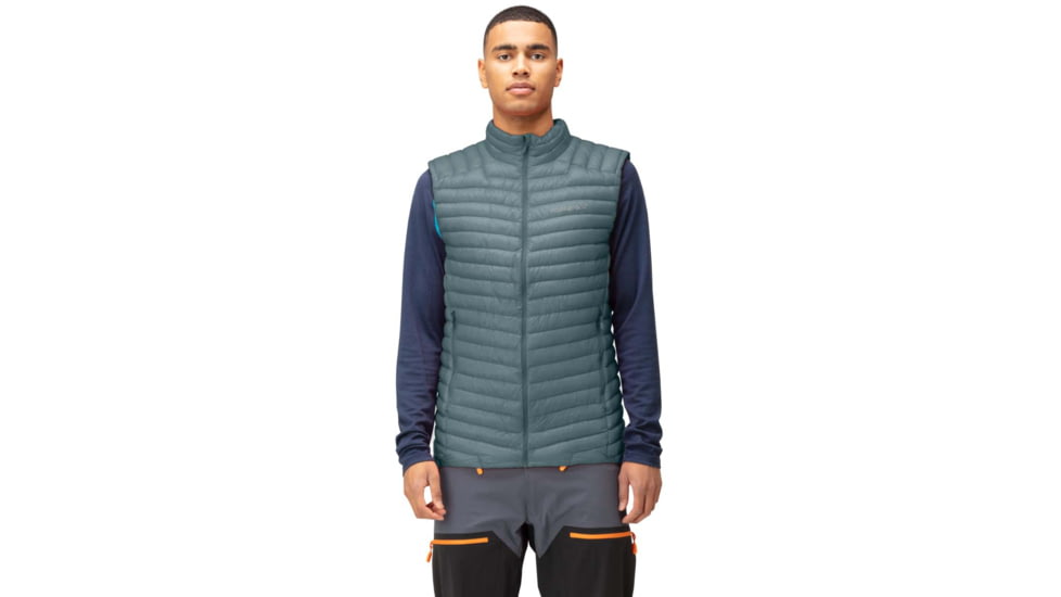 Norrona Trollveggen Superlight Down 850 Vest - Mens, North Atlantic/Sulphur Spring, Small, 1620-22 6627 S