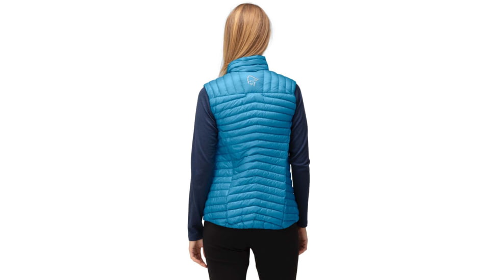 Norrona Trollveggen Superlight Down 850 Vest - Womens, Hawaiian Surf, Large, 1622-22 6610 L