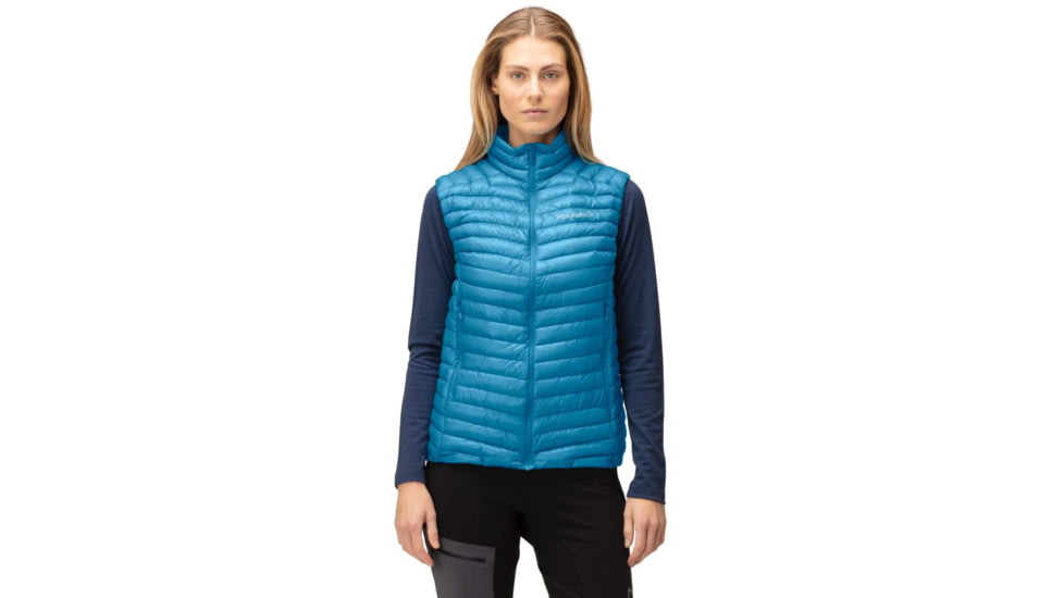 Norrona Trollveggen Superlight Down 850 Vest - Womens, Hawaiian Surf, Large, 1622-22 6610 L