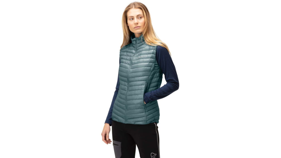 Norrona Trollveggen Superlight Down 850 Vest - Womens, North Atlantic, Medium, 1622-22 6614 M