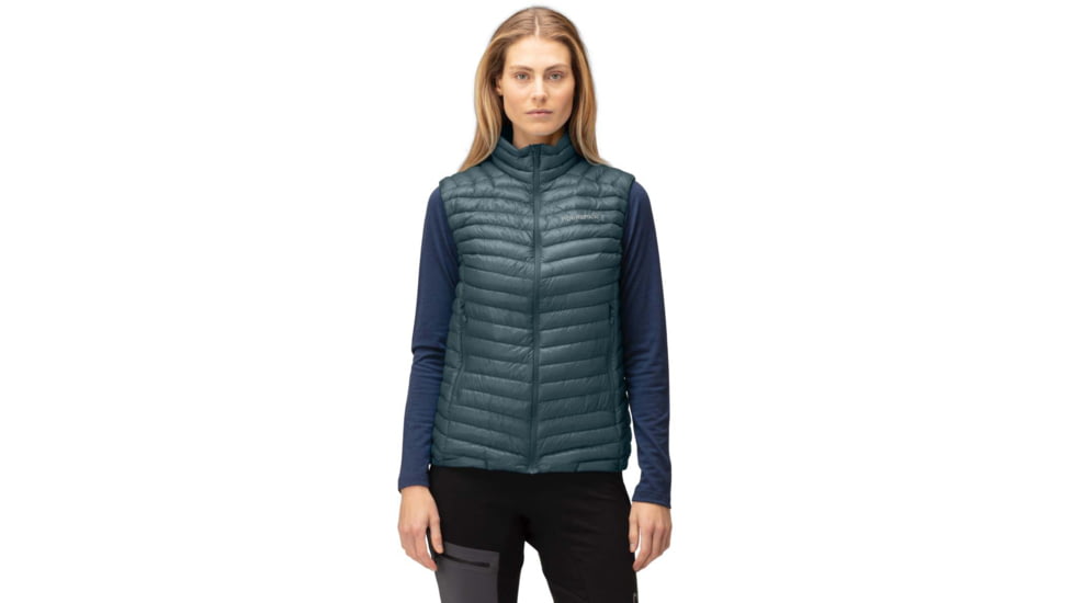Norrona Trollveggen Superlight Down 850 Vest - Womens, North Atlantic, Medium, 1622-22 6614 M