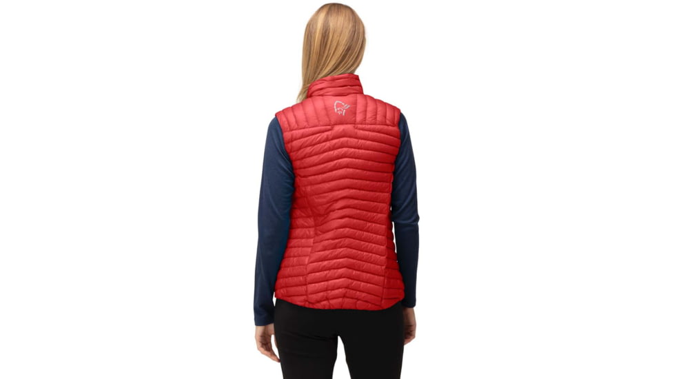 Norrona Trollveggen Superlight Down 850 Vest - Womens, True Red, Medium, 1622-22 1105 M