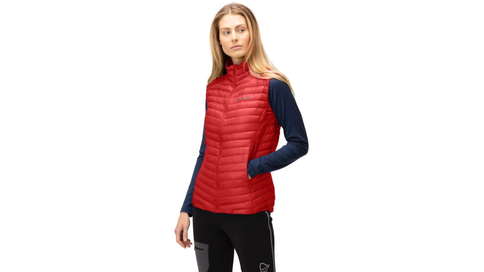 Norrona Trollveggen Superlight Down 850 Vest - Womens, True Red, Medium, 1622-22 1105 M