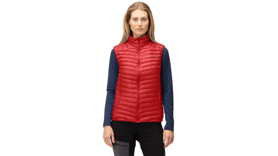 Norrona Trollveggen Superlight Down 850 Vest - Womens, True Red, Medium, 1622-22 1105 M