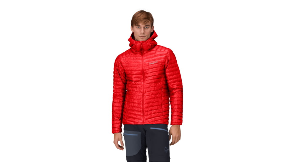 Norrona Trollveggen Superlight Down800 Hooded Jacket - Mens, Arednalin, Large, 1614-24-5630-L