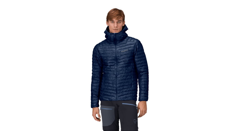 Norrona Trollveggen Superlight Down800 Hooded Jacket - Mens, Indigo Night, Extra Large, 1614-24-2295-XL