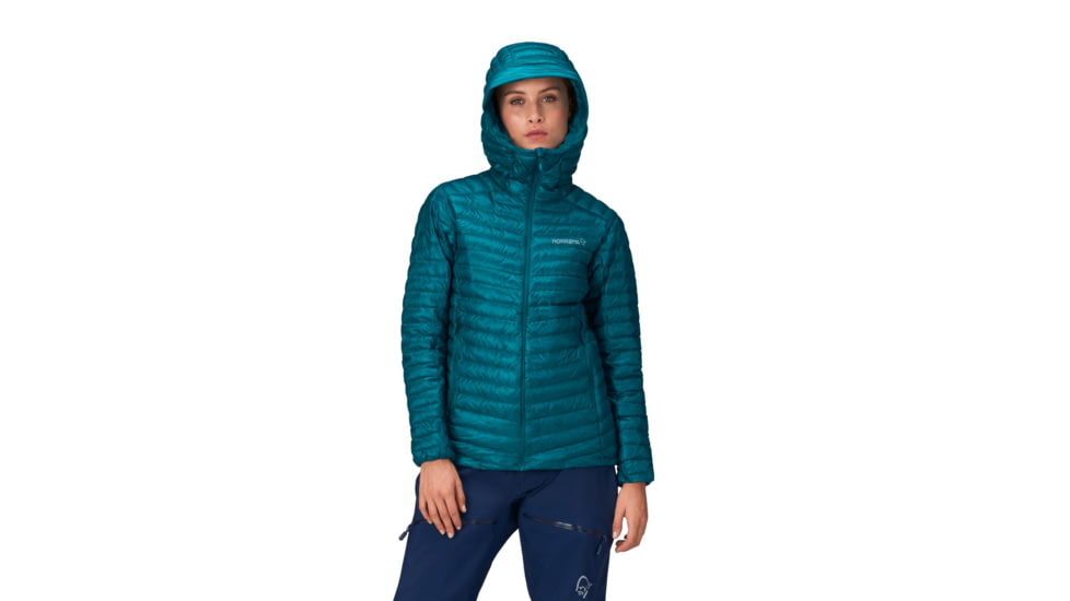 Norrona Trollveggen Superlight Down800 Hooded Jacket - Womens, Everglade, Extra Small, 1617-24-3413-XS