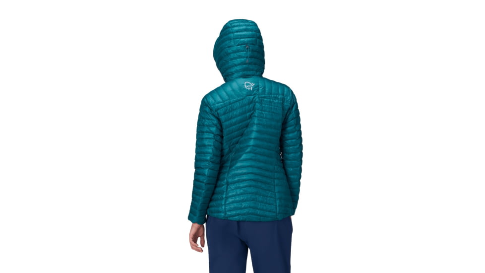 Norrona Trollveggen Superlight Down800 Hooded Jacket - Womens, Everglade, Extra Small, 1617-24-3413-XS