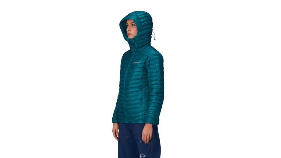Norrona Trollveggen Superlight Down800 Hooded Jacket - Womens, Everglade, Extra Small, 1617-24-3413-XS