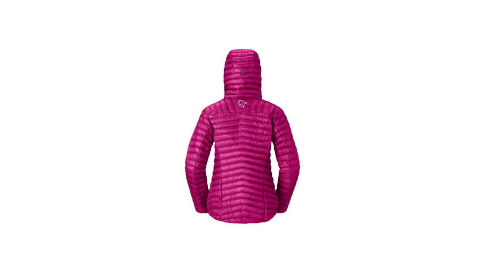 Norrona Trollveggen Superlight Down800 Hooded Jacket - Womens, Festival Fuchsia, Extra Small, 1617-24-1180-XS