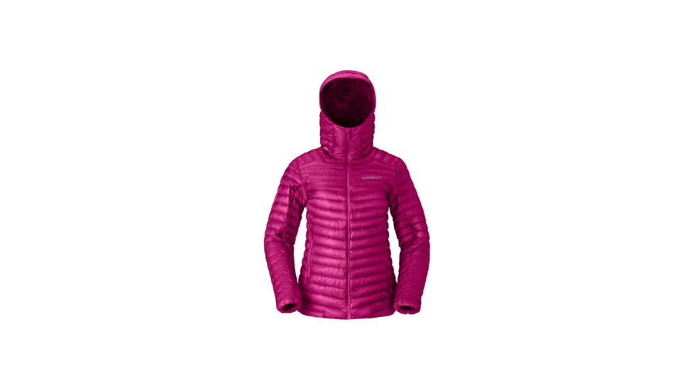 Norrona Trollveggen Superlight Down800 Hooded Jacket - Womens, Festival Fuchsia, Extra Small, 1617-24-1180-XS