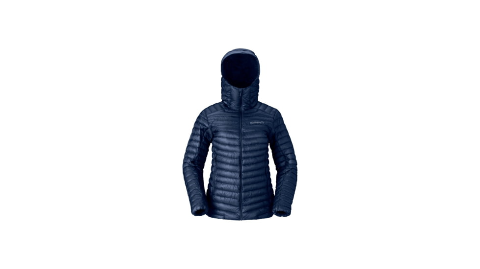 Norrona Trollveggen Superlight Down800 Hooded Jacket - Womens, Indigo Night, Extra Small, 1617-24-2295-XS