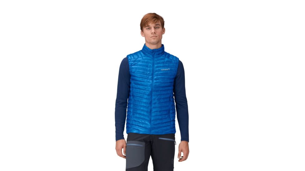 Norrona Trollveggen Superlight Down800 Vest - Mens, Skydiver, Small, 1615-24-2336-S