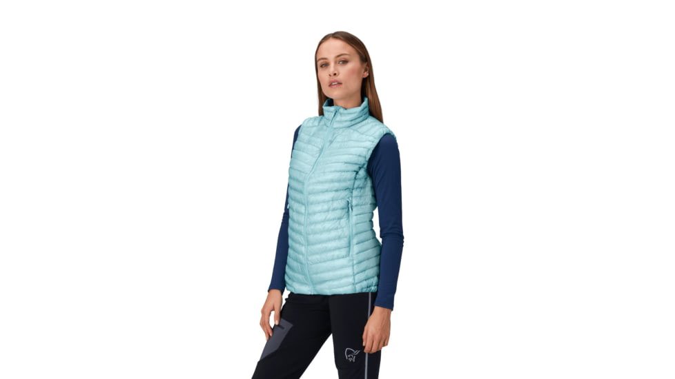 Norrona Trollveggen Superlight Down800 Vest - Womens, Clearwater, Small, 1618-24-2290-S