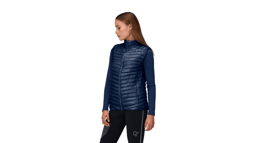 Norrona Trollveggen Superlight Down800 Vest - Womens, Indigo Night, Small, 1618-24-2295-S