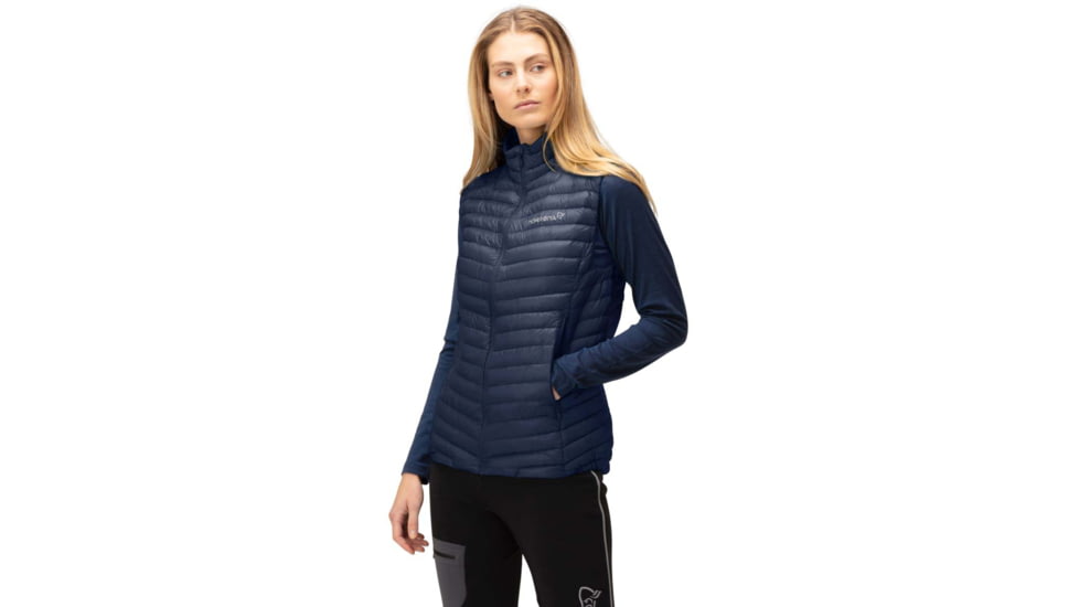 Norrona Trollveggen Superlight Down850 Vest - Womens, Indigo Night, L, 1622-22-2295-L