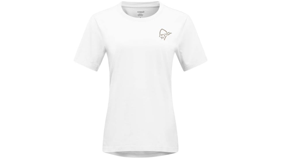 Norrona Vikinghead Embroidery T-Shirt - Womens, White, Medium, 3411-22 9009 M