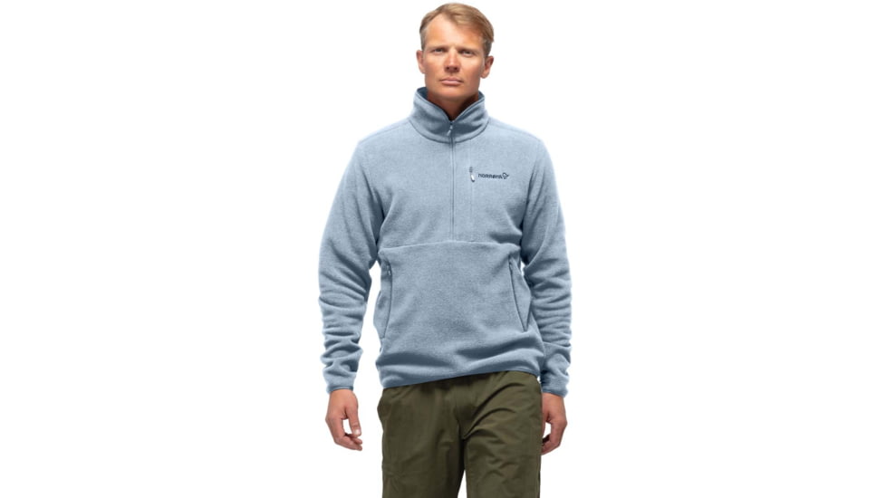Norrona Warm Two Halfzip Sweater, Blue Fog, Extra Small, 5226-20 6621 XS