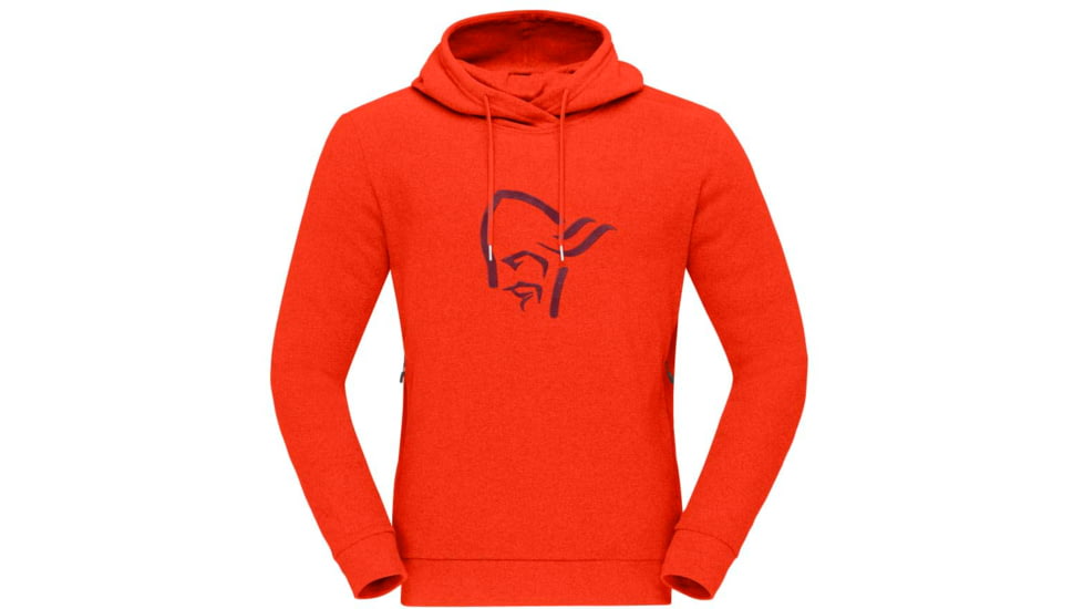 Norrona Warm Two Norrona Hoody - Mens, Arednalin Red, Small, 5250-21 5630 S