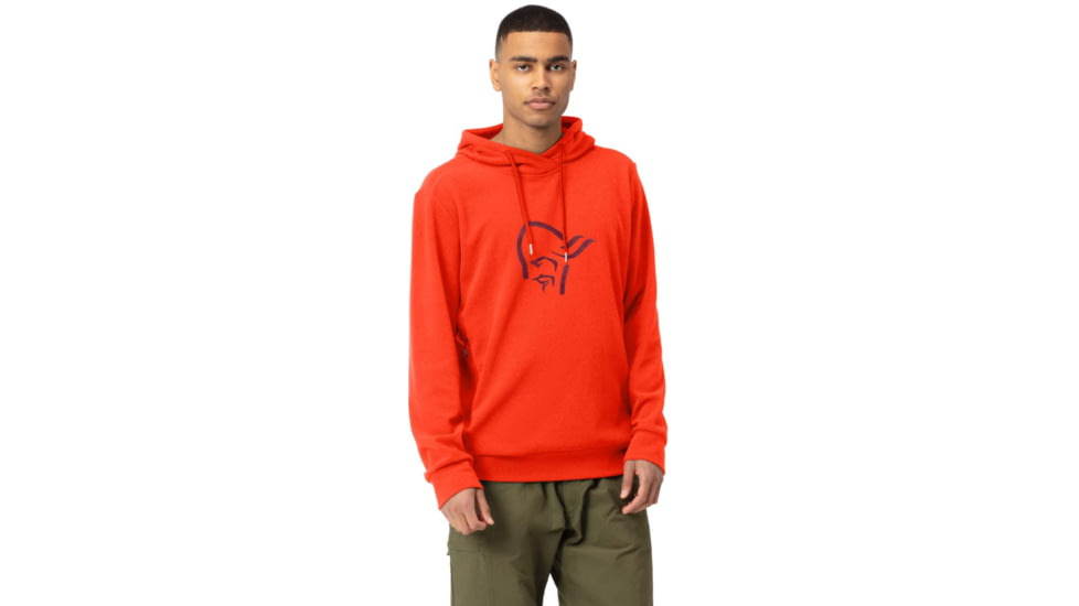 Norrona Warm Two Norrona Hoody - Mens, Arednalin Red, Small, 5250-21 5630 S