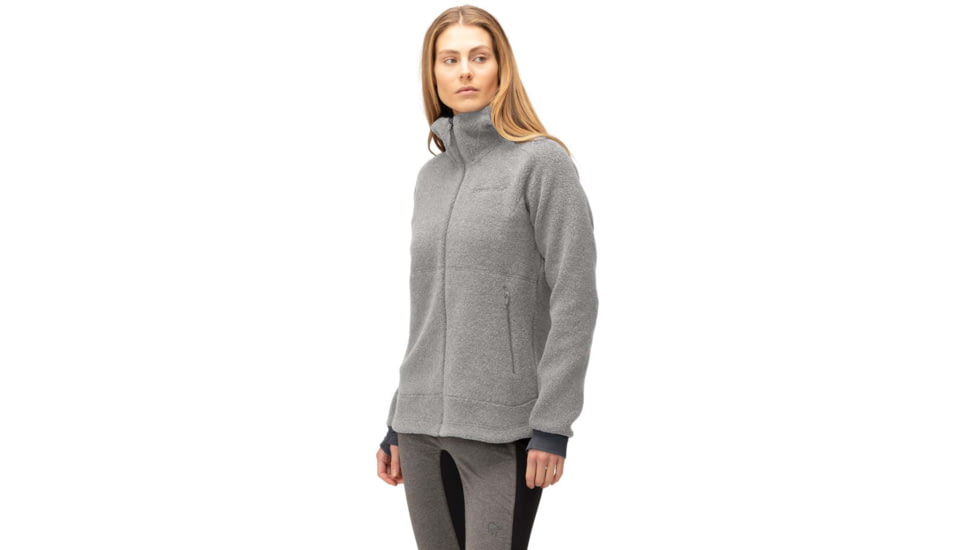 Norrona Warmwool3 Hood - Womens, Drizzle, L, 5214-22-2301-L