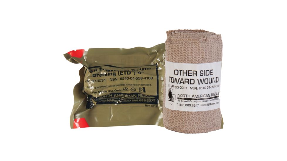 North American Rescue Emergency Trauma Dressing, 4 Inch, 4 Inch, NAR30-0031