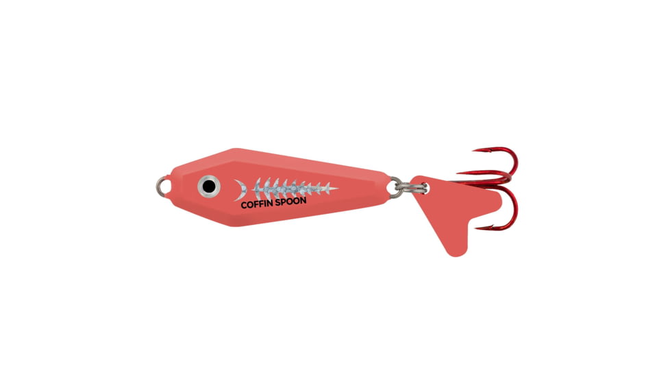 Northland Buck-Shot Coffin Spoon - 1/Card - 1/8Oz - #8 Hook - Super-Glo Exo Blue, BRCS3-513