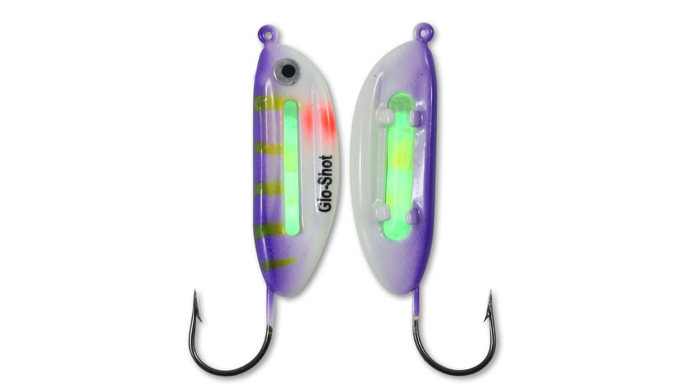 Northland Fishing Tackle Glo-Shot Jig, UV Purple Tiger, 1/8 oz, GSJ3-46