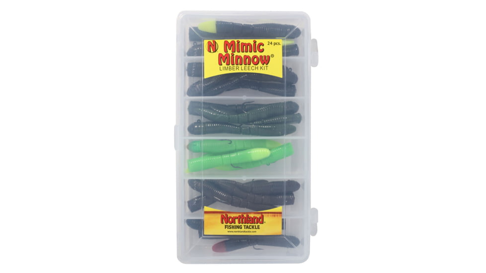 Northland Fishing Tackle Mimic Minnow Limber Leech Kit, Assorted, 24 Pack, MMLLK-24