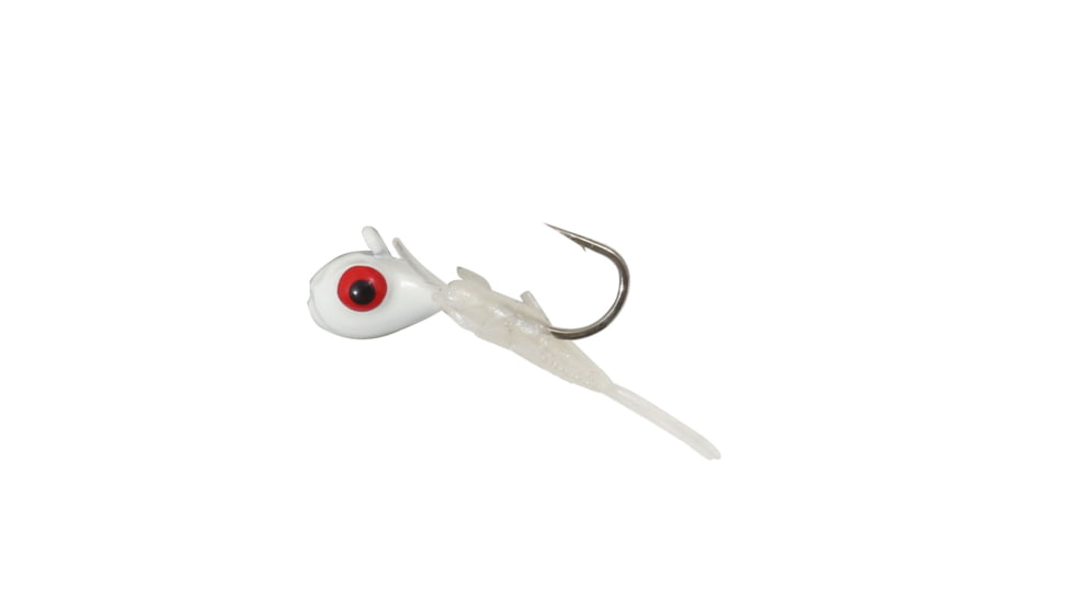 Northland Fishing Tackle Rigged Tungsten Mayfly Jig, Glo White, 1/28 oz, NL-TMR12-13