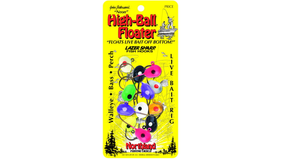 Northland High-Ball Floater Jighead Number 1 12/Cd Assorted, FJ1-12-99
