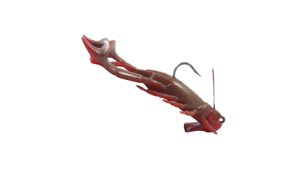 Northland Mimic Minnow Critter Craw, 1/16oz, 2-5/8in, Number 4Hk 6/Strip, Red Craw, MMCC2-6-9