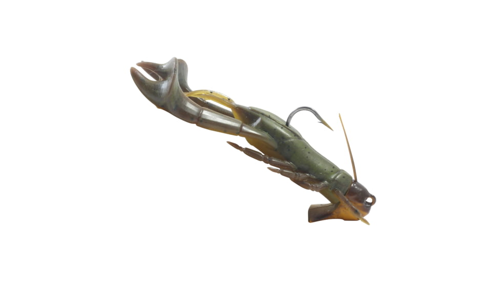 Northland Mimic Minnow Critter Craw, 1/4oz, 3in, Number 2/0Hk 6/Strip, Green Craw, MMCC4-6-15