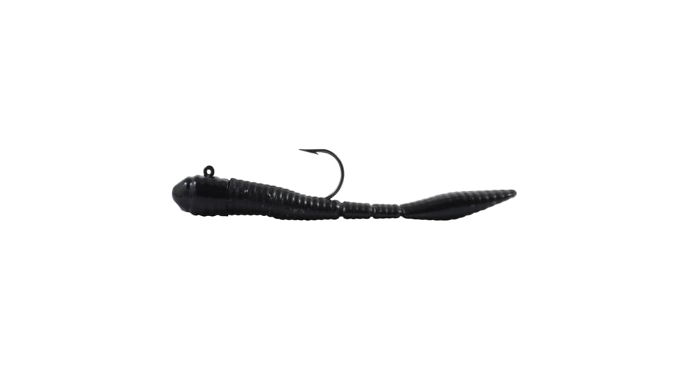 Northland Mimic Minnow Limber Leech, 1/32oz, 2in, Number 6Hk 6/Strip, Black, MMLL1-6-3