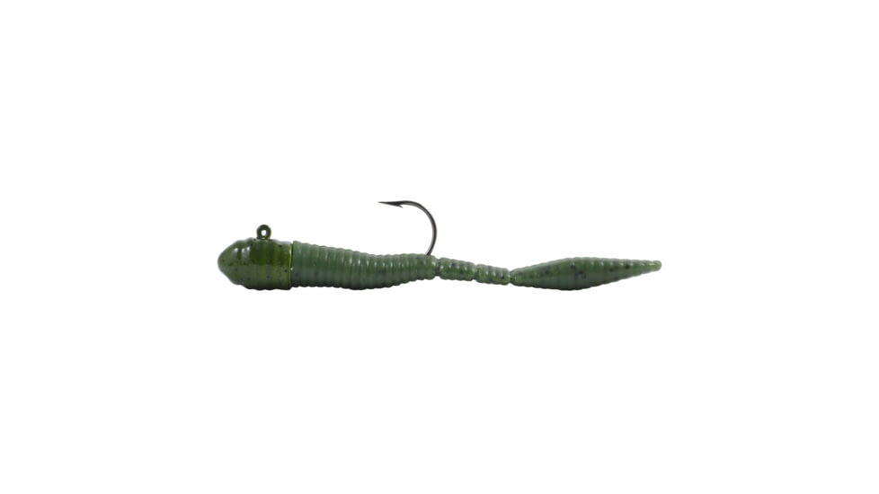 Northland Mimic Minnow Limber Leech Minnow, 2, 3in, Green Pumpkin, MMLL3-40