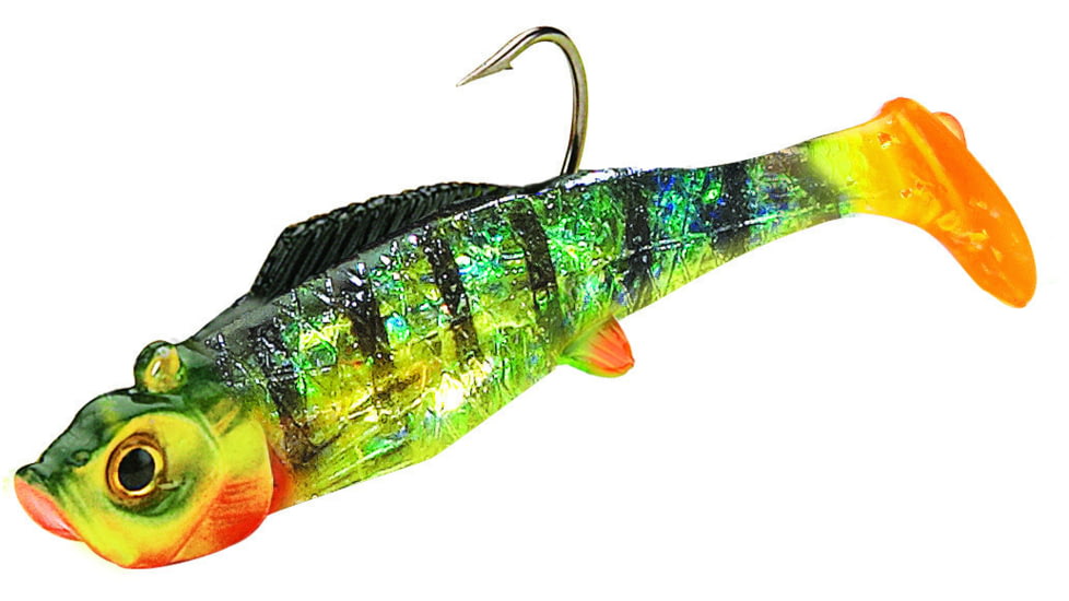 Northland Mimic Minnow Shad Swimbait, 1 1/2in, 1/32 oz, Sz 4 Hook, Perch, Strip Card, MM1-6-23
