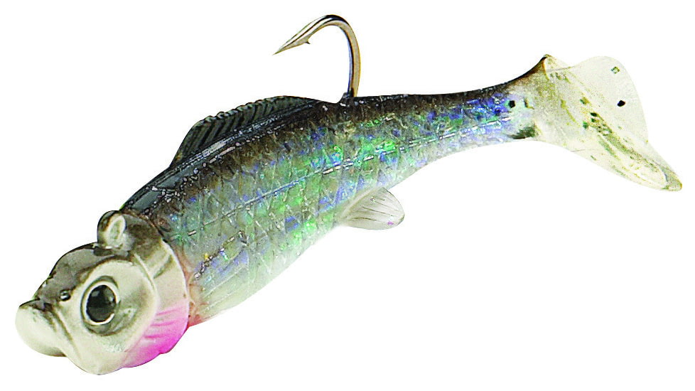Northland Mimic Minnow Shad Swimbait, 1 1/2in, 1/32 oz, Sz 4 Hook, Silver Shiner, Strip Card, MM1-6-11