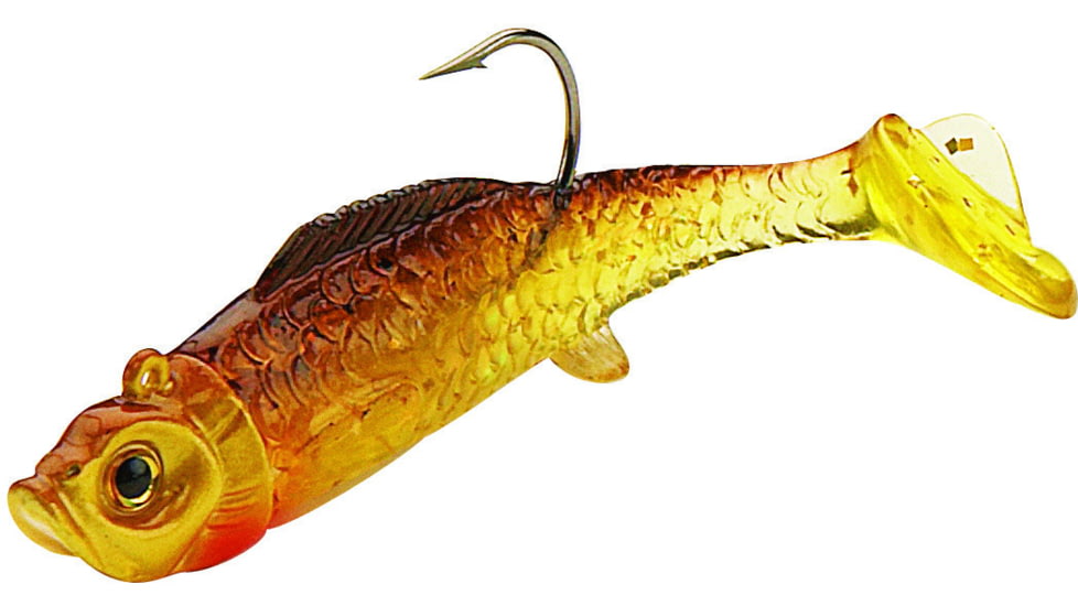 Northland Mimic Minnow Shad Swimbait, 2 1/8in, 1/8 oz, Sz 1 Hook, Gold Shiner, Strip Card, MM3-6-12
