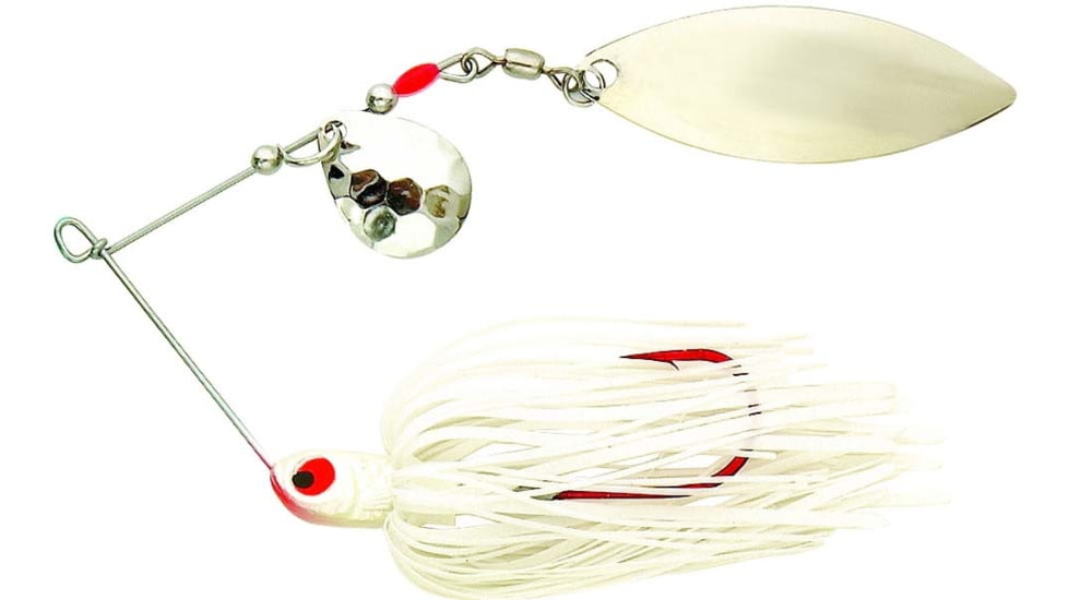 Northland Reed-RunnerClassic Tandem Spin Spinnerbait, White Shad, 3/8oz, 6 Pack, RRTW5C-1