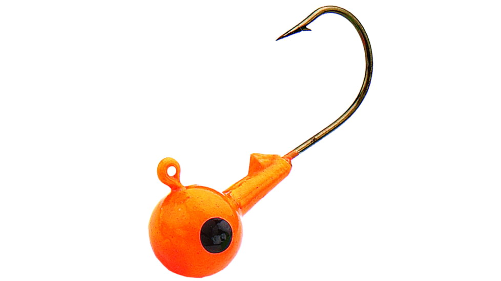 Northland SinkN Jig Head 1/16 oz, Sz 4 Hook, Orange, 8/Bag, SNJ2-8-8