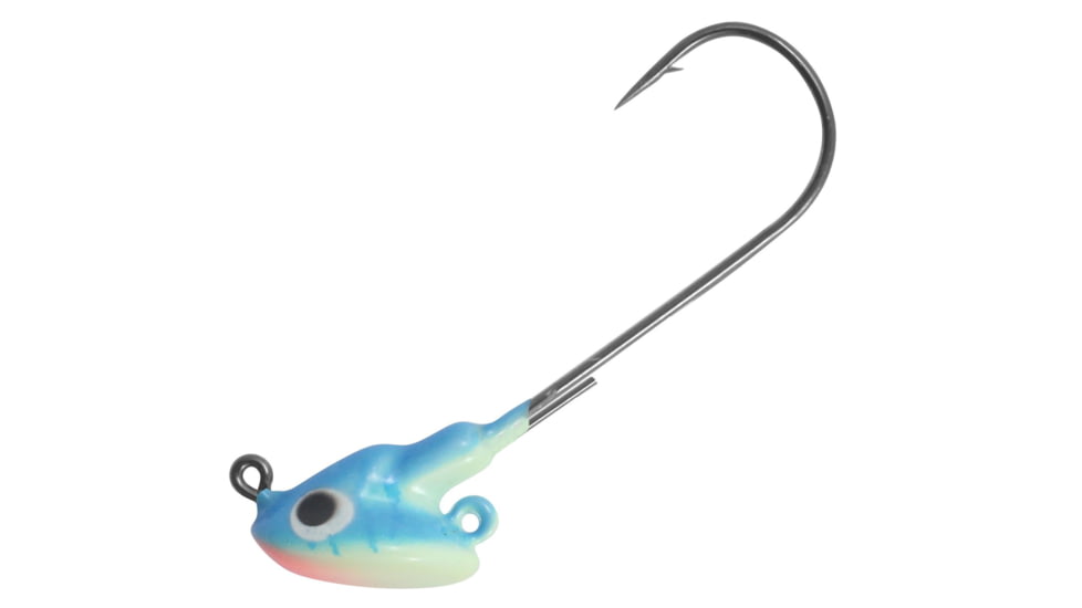Northland Stand Up Fire Ball Long Shank Jig, 1/8 oz Number 2/0 Long Shank Hook, UV Moonlight Glo, 4 Card, FBSLS3-4-1325