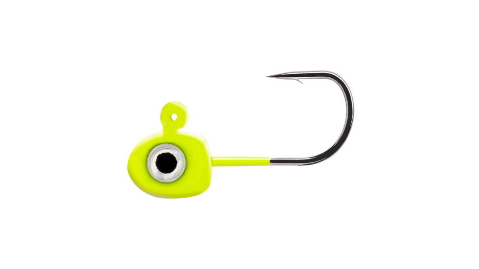 Northland Tungsten Flat Fry Jig - 2/Card - 1/16Oz - #10 Hook - Glo Chartreuse, TFFJ10-10