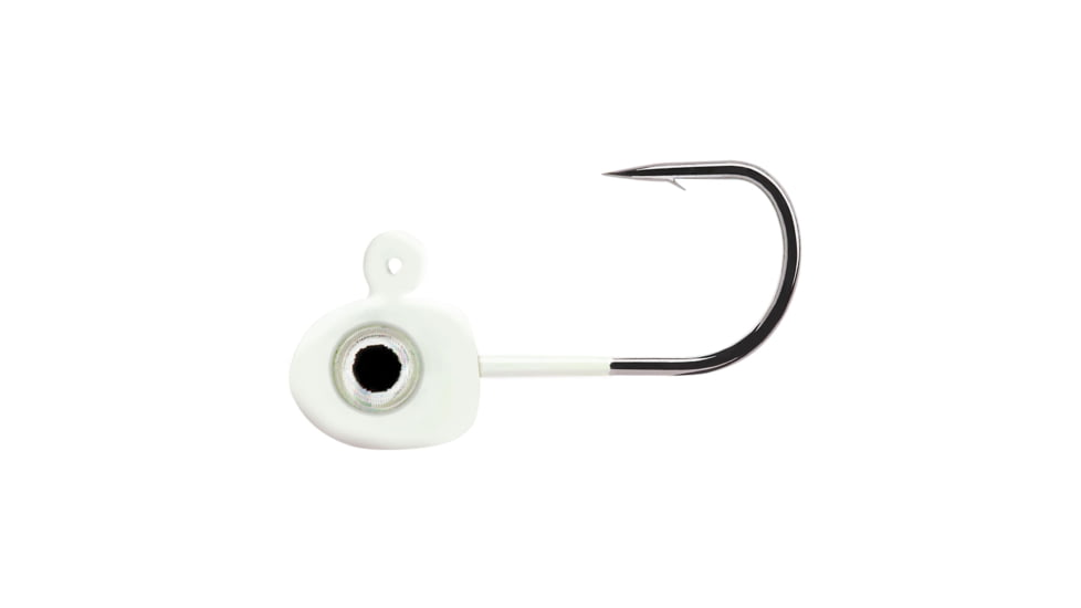 Northland Tungsten Flat Fry Jig - 2/Card - 1/28Oz - #12 Hook - Glo White, TFFJ12-13