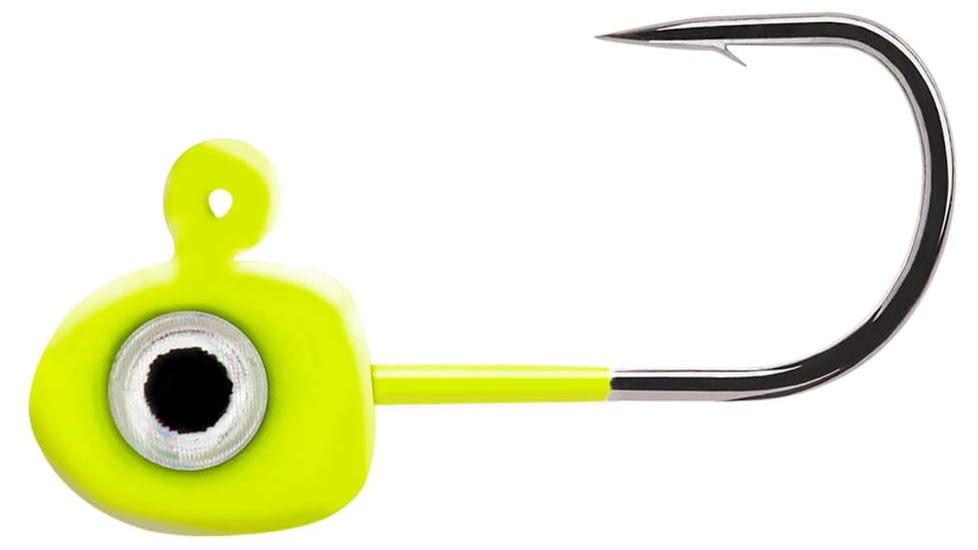Northland Tungsten Flat Fry Jig - 2/Card - 1/28Oz - #12 Hook - Glo Chartreuse, TFFJ12-10