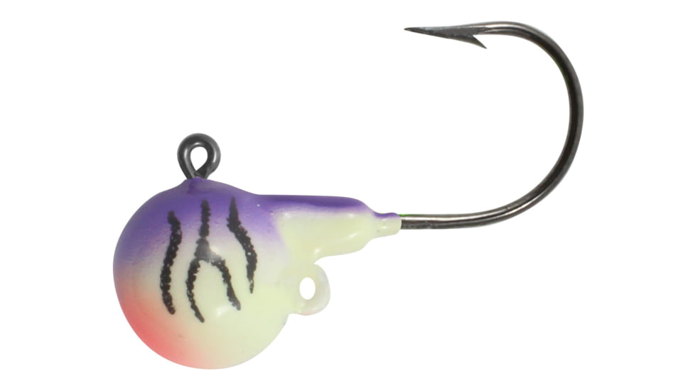 Northland Uv Fire-Ball Jig 1/2 Oz, #3/0 Hk Uv Purple Tiger 3/Cd, NL-FB6-3-46
