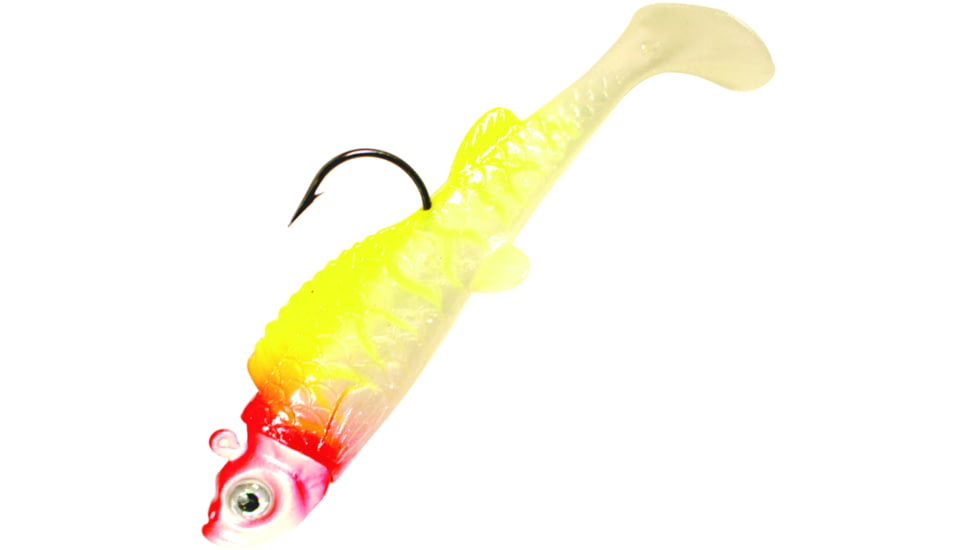 Northland UV Mimic Minnow Swimbait, 1 7/8in, 1/16 oz Sz 2 Hook, Clown Tiger, Strip Card, MMUV2-6-55