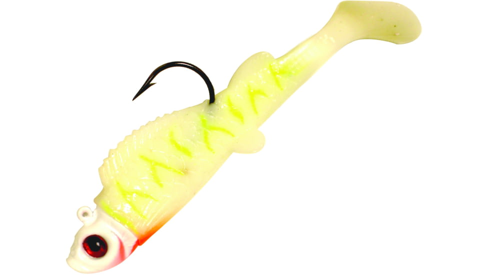 Northland UV Mimic Minnow Swimbait, 2 1/8in, 1/8 oz, Sz 1 Hook White Tiger, Strip Card, MMUV3-6-1