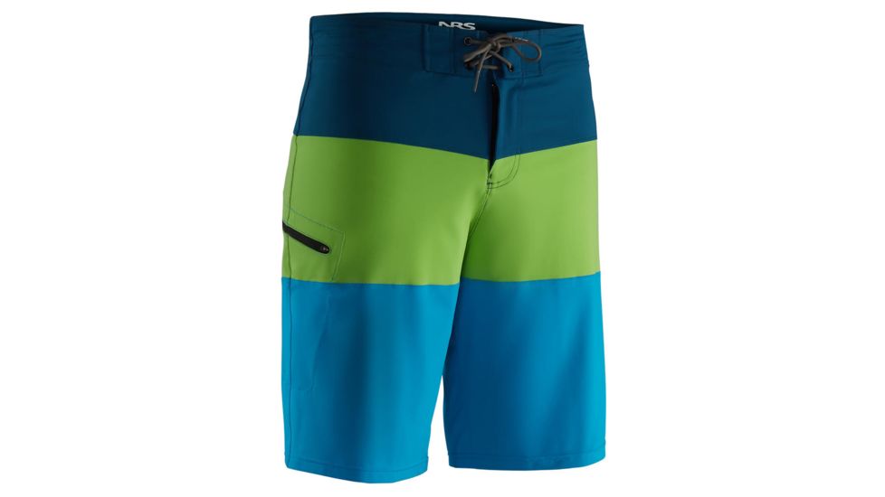 NRS Benny Board Shorts - Men's, Blue/Green, 34 10141.03.103