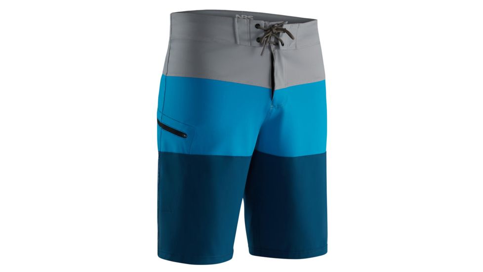 NRS Benny Board Shorts - Men's, Gray/Blue, 32 10141.03.108
