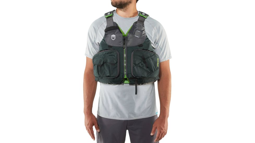 NRS Chinook Fishing PFD - Life Jacket - Mens, Bayberry, Extra Small/Medium, 40009.04.100